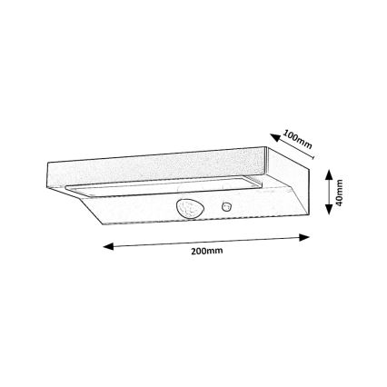 Rabalux – LED-Solarleuchte mit Sensor LED/6W/3,7V IP44