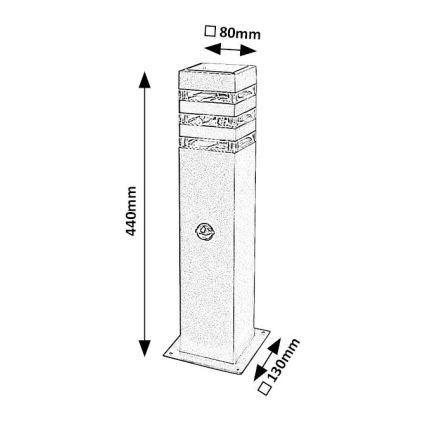 Rabalux – Außenleuchte mit Sensor 1xE27/12W/230V IP44