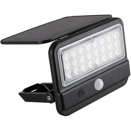 Rabalux - LED-Solarwandleuchte mit Sensor LED/7W/3,7V IP54 schwarz