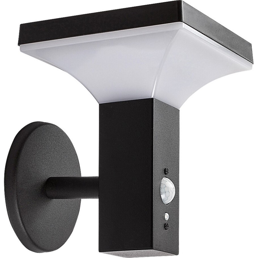 Rabalux - LED Solar-Wandleuchte mit Sensor LED/4W/230V IP44 Schwarz 2200 mAh