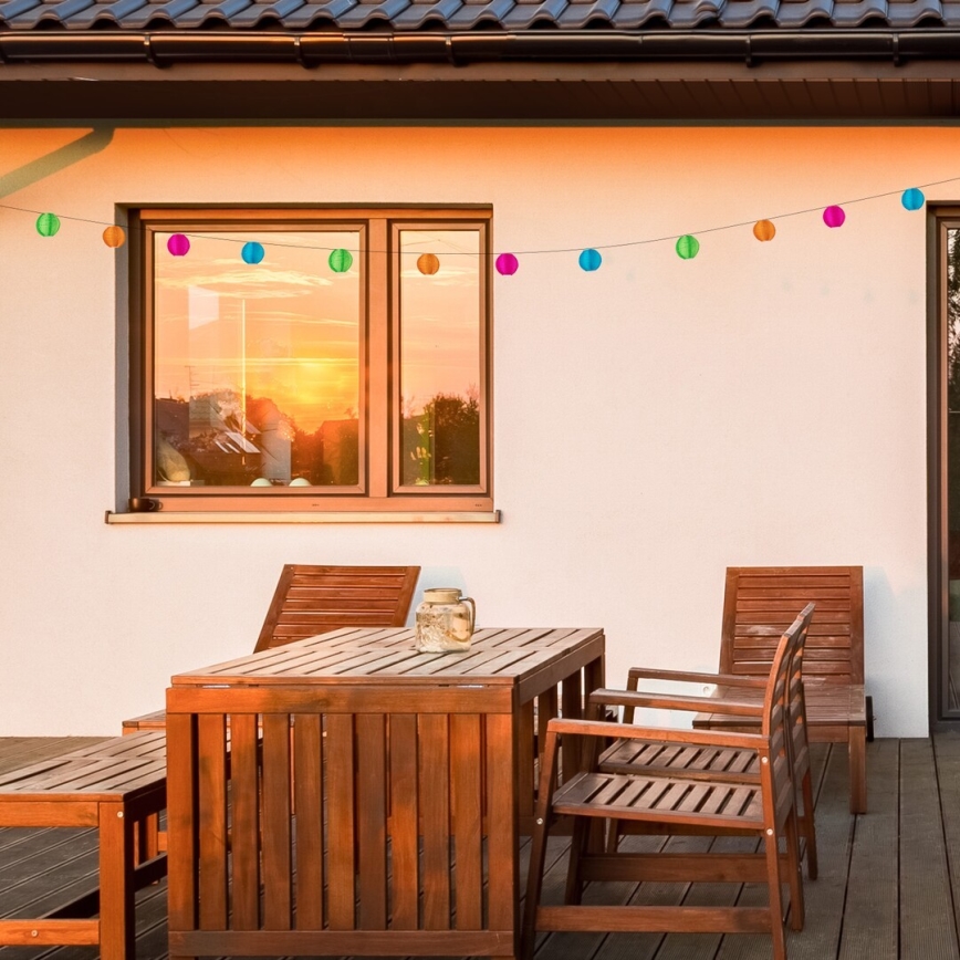 Rabalux - LED Solar-Lichterkette 8xLED/0,48W/1,2V 4,3 m IP44 600 mAh