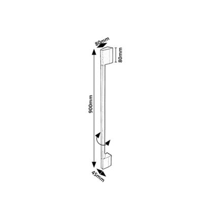 Rabalux - LED Außenwandleuchte LED/8W/230V IP54 90 cm schwarz