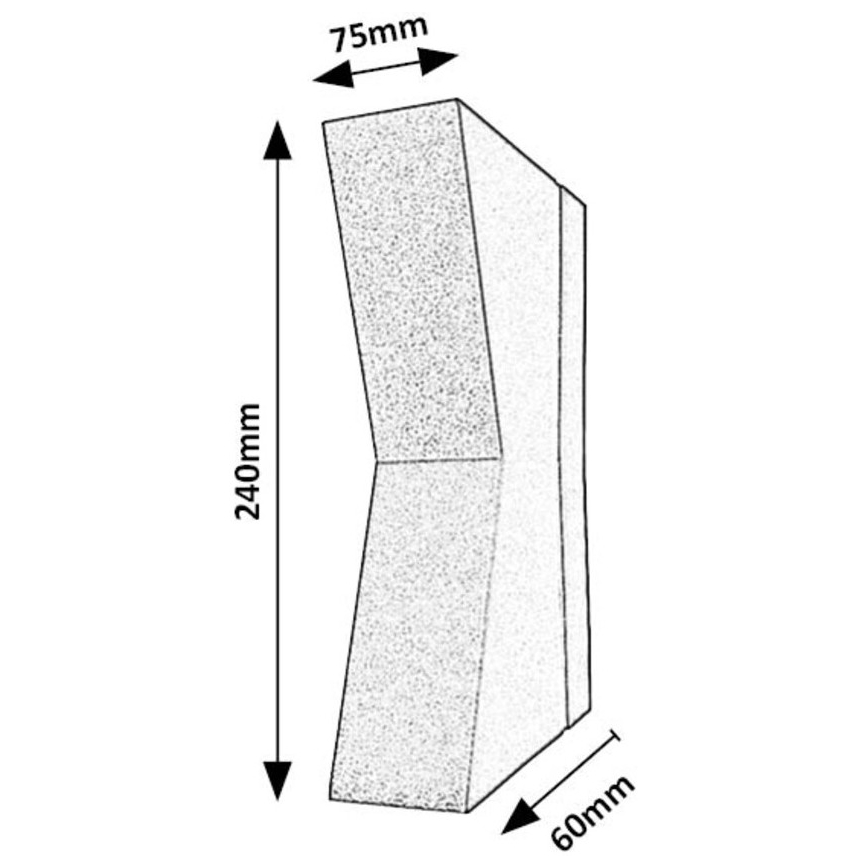 Rabalux - LED-Wandleuchte für Außenbereiche LED/6W/230V IP65 anthrazit