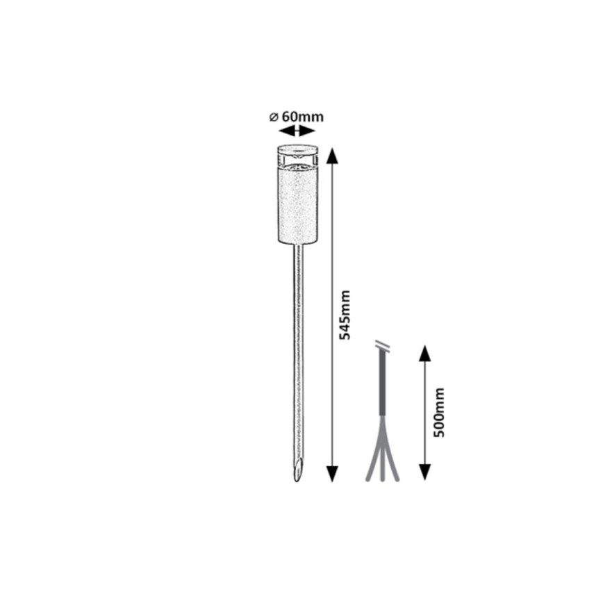 Rabalux - Außenleuchte 1xGU10/10W/230V IP54 54,5 cm anthrazit