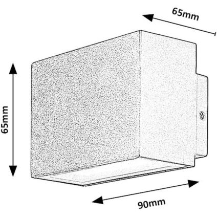 Rabalux - LED-Wandleuchte für Außenbereiche LED/7W/230V IP54 schwarz