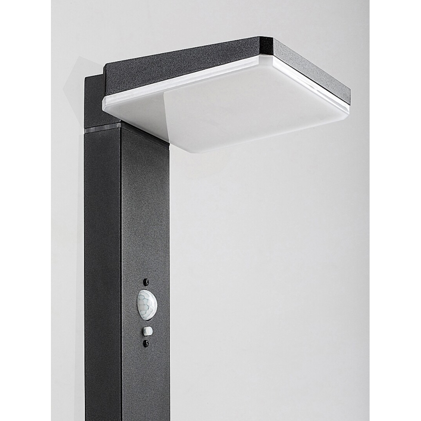 Rabalux - dimmbare LED-Solar-Außenleuchte mit Sensor LED/4,4W/3,7V IP54 Anthrazit 2200 mAh