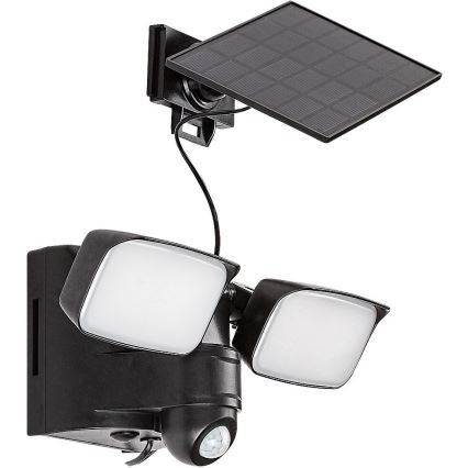 Rabalux - LED Solar-Wandlampe flexibel mit Sensor und externem Panel 2xLED/5W/3,7V IP54 schwarz 600 mAh