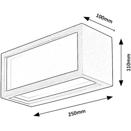 Rabalux - LED-Wandleuchte für Außenbereiche LED/10W/230V IP54 schwarz