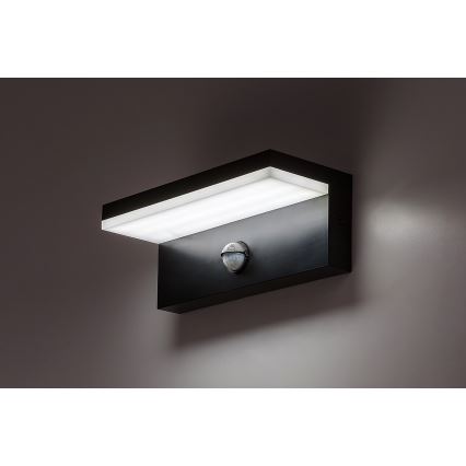Rabalux - LED Outdoor-Wandleuchte mit Sensor LED/9W/230V 2700/4000/6500K IP54 schwarz