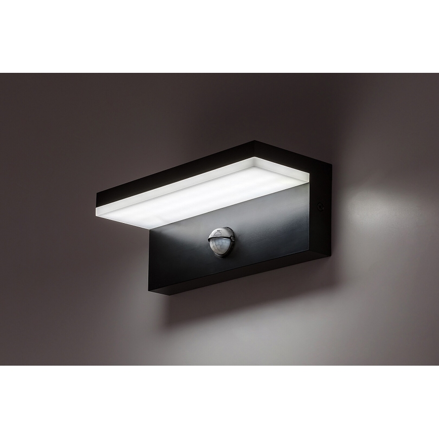Rabalux - LED Outdoor-Wandleuchte mit Sensor LED/9W/230V 2700/4000/6500K IP54 schwarz