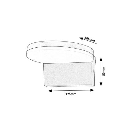 Rabalux - LED Außenwandleuchte LED/9W/230V 2700/4000/6500K IP54 schwarz