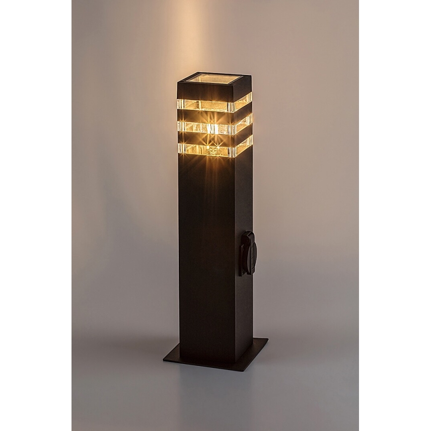 Rabalux - Außenleuchte mit Steckdose 1xE27/12W/230V IP44