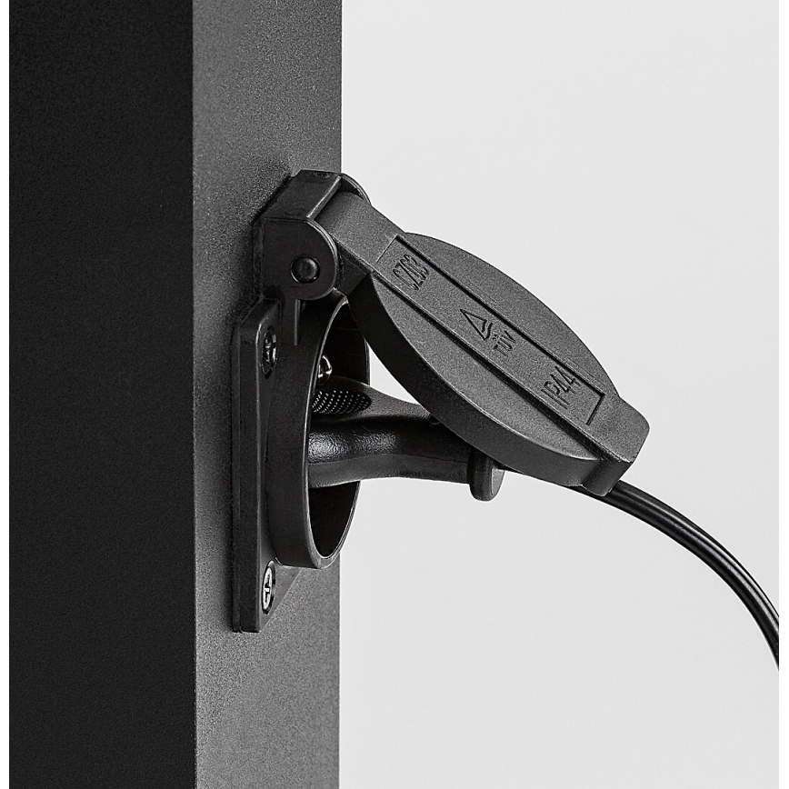 Rabalux - Außenleuchte mit Steckdose 1xE27/12W/230V IP44