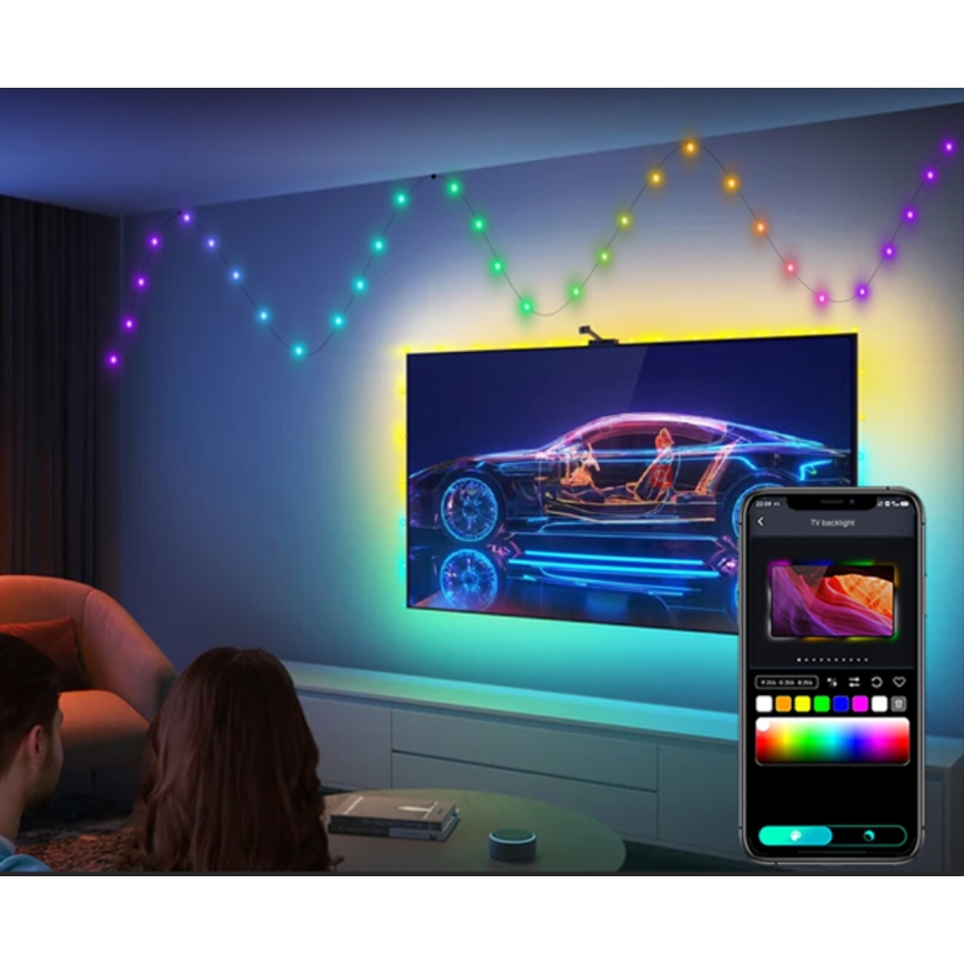Rabalux - LED-RGB-Streifen LED/3,2W/5V 10m IP44 Wi-Fi + Fernbedienung