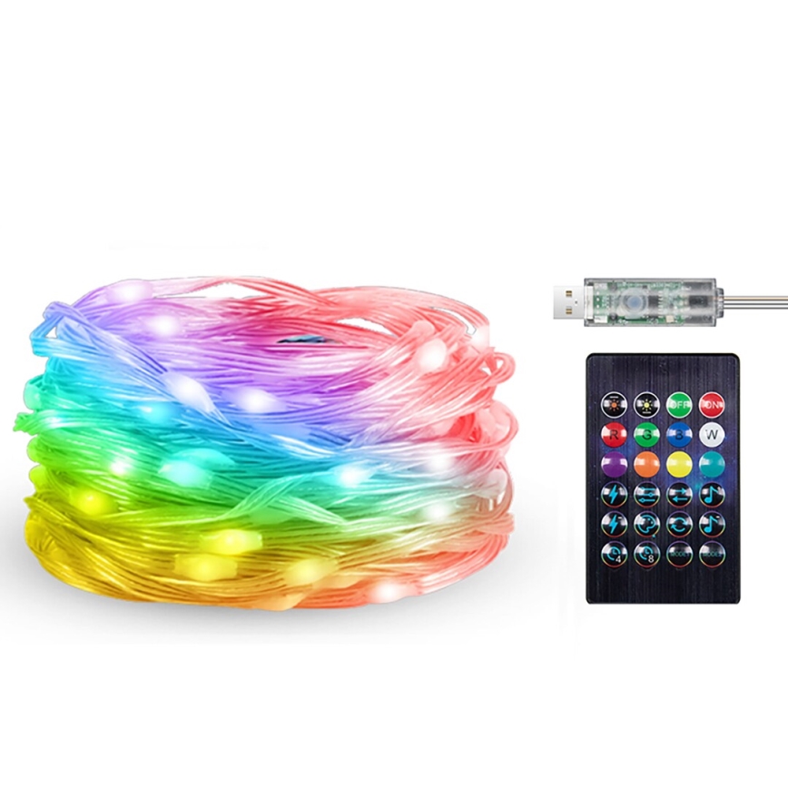 Rabalux - LED-RGB-Streifen LED/3,2W/5V 10m IP44 Wi-Fi + Fernbedienung