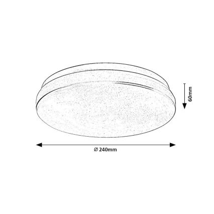 Rabalux - LED-Deckenleuchte für Badezimmer LED/12W/230V 3000/4000/6000K IP44