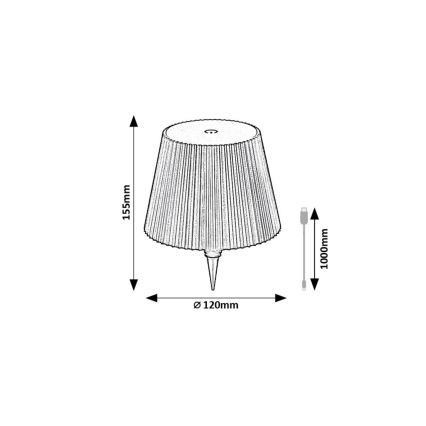 Rabalux - Dimmbarer, wiederaufladbarer LED-Lampenschirm für Flaschen LED/2W/5V 2000 mAh IP44