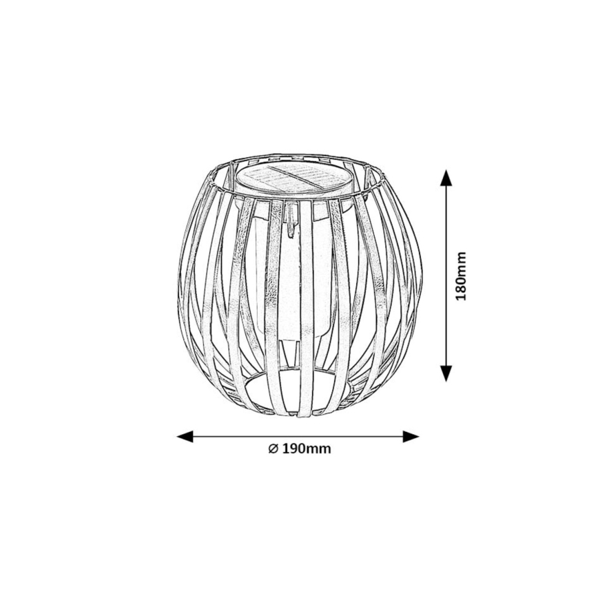 Rabalux - LED-Solarleuchte LED/1W/1,2V 300mAh IP44