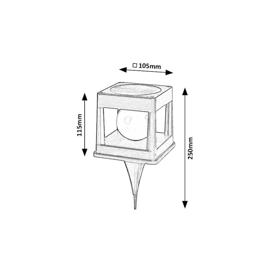 Rabalux - LED-Solarleuchte LED/0,3W/3,7V IP44