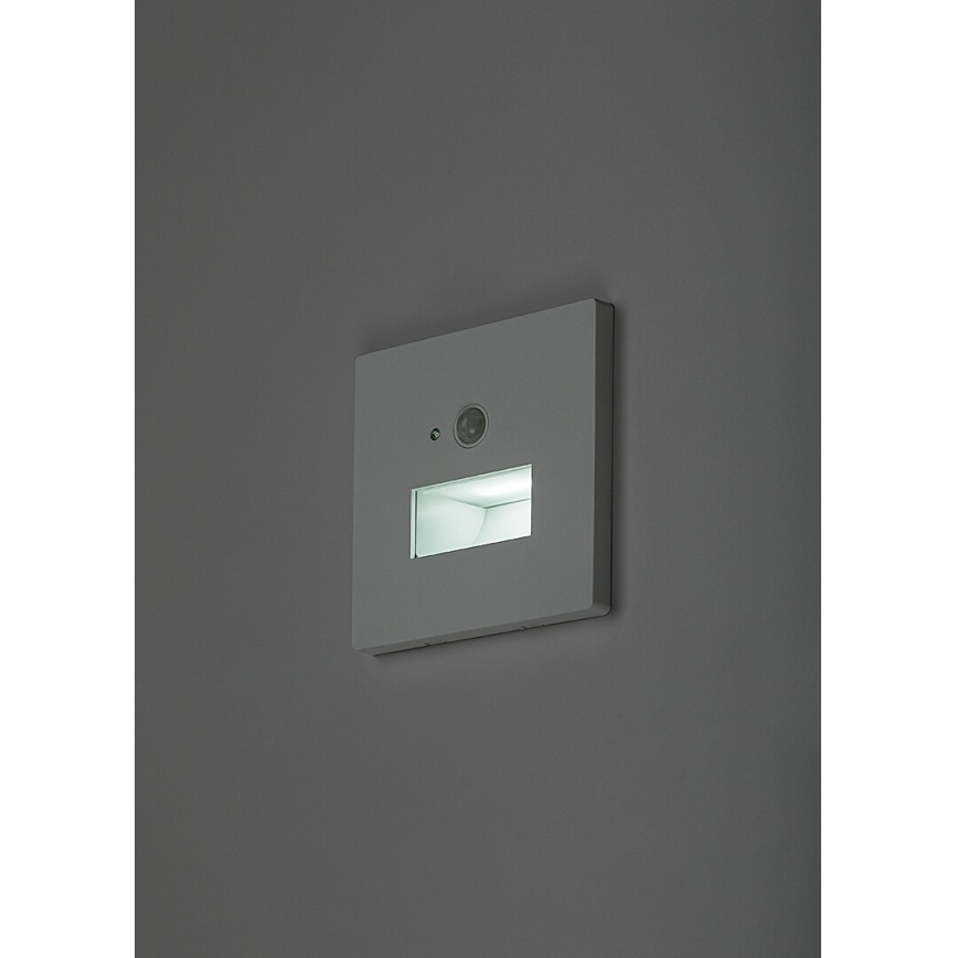 Rabalux - LED-Treppenleuchte mit Bewegungs- und Dämmerungssensor LED/1W/230V 3000/4500/6500K weiß
