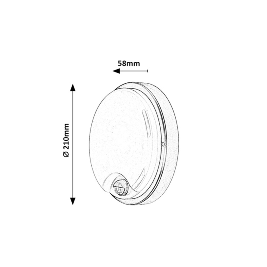 Rabalux - LED-Außenwandleuchte mit Sensor, LED/18W/230V, IP65, schwarz