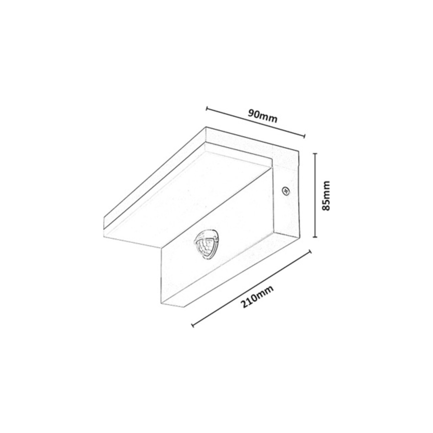 Rabalux - LED Außenwandleuchte mit Sensor LED/9W/230V IP54 beige