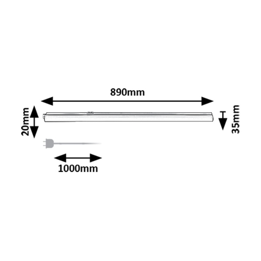 Rabalux - LED-Küchenunterbauleuchte LED/12W/230V 3000/4000K weiß