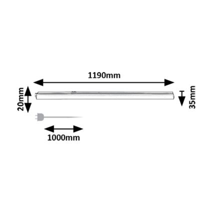 Rabalux - LED-Küchenunterbauleuchte LED/16W/230V 3000/4000K weiß