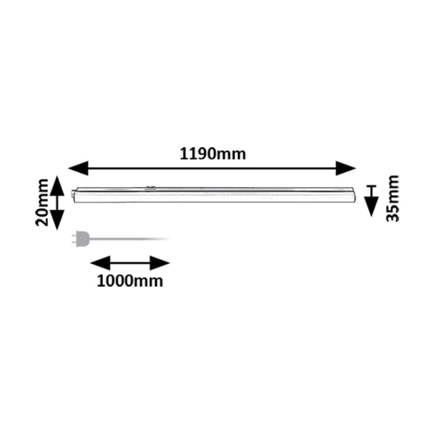 Rabalux - LED-Küchenunterbauleuchte LED/16W/230V 3000/4000K weiß