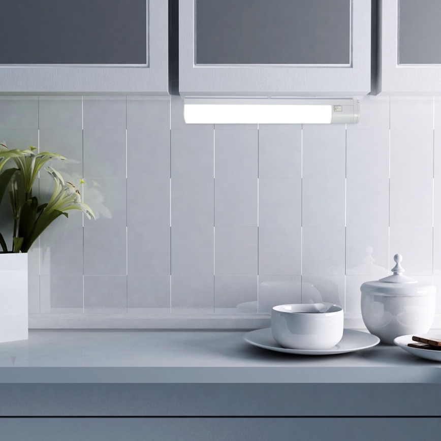 Rabalux - LED-Küchenunterbauleuchte mit Steckdose LED/17W/230V 4000K IP44 weiß 57 cm