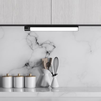 Rabalux - LED Unterbauleuchte mit Steckdose LED/20W/230V 4000K IP44 Schwarz 87 cm