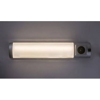Rabalux - LED-Küchenunterbauleuchte mit Steckdose LED/5W/230V 4000K 45 cm silbern