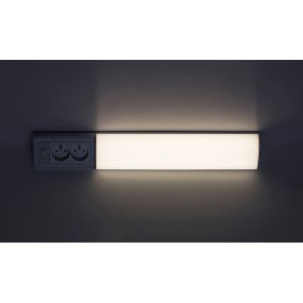 Rabalux - LED-Küchenunterbauleuchte mit Steckdosen LED/10W/230V 4000K 50 cm weiß