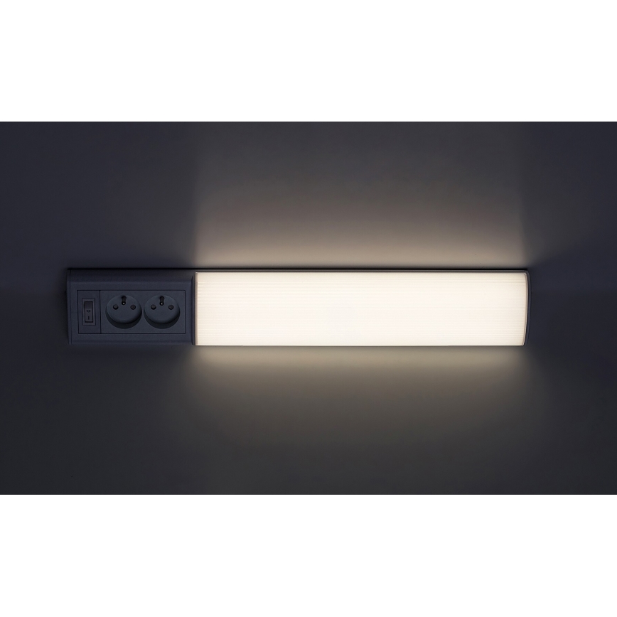 Rabalux - LED-Küchenunterbauleuchte mit Steckdosen LED/10W/230V 4000K 50 cm weiß