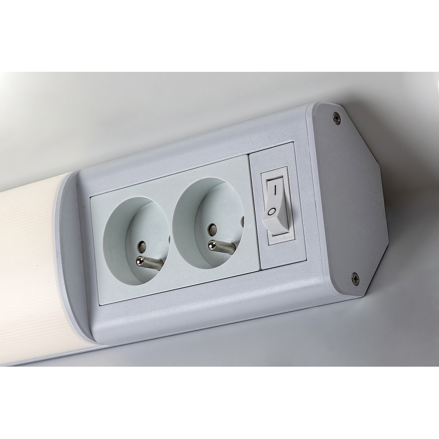 Rabalux - LED-Küchenunterbauleuchte mit Steckdosen LED/10W/230V 4000K 50 cm weiß