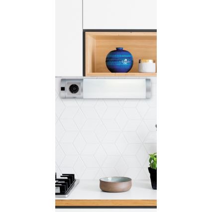 Rabalux - LED-Küchenunterbauleuchte mit Steckdose LED/5W/230V 4000K 45 cm matt Chrom