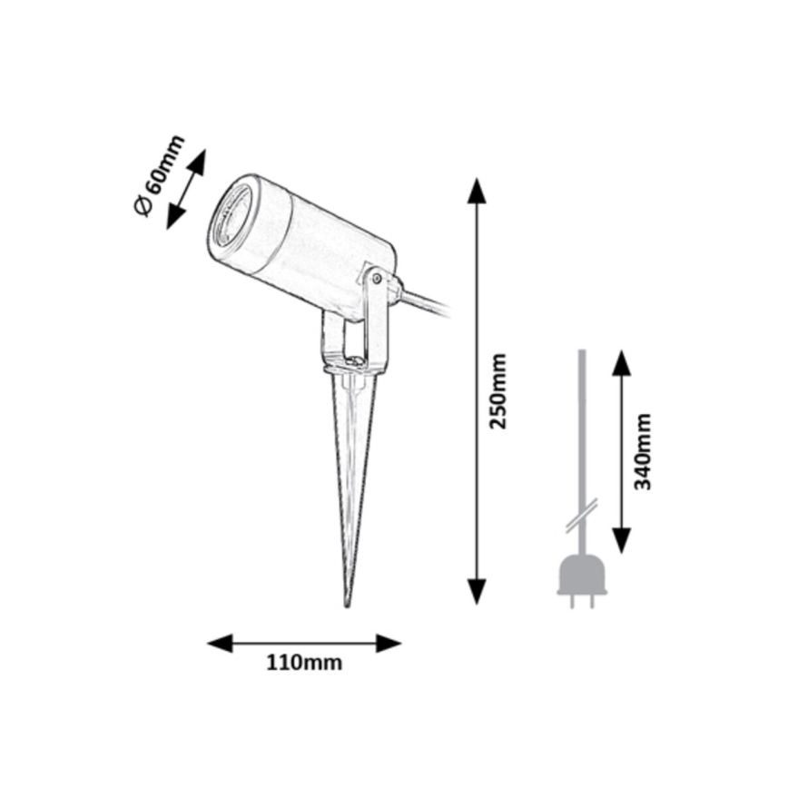 Rabalux - Außenleuchte 1xGU10/4W/230V IP65