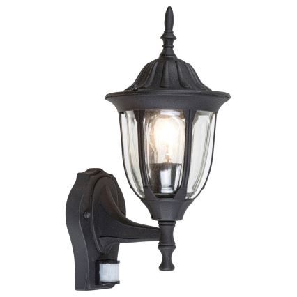 Rabalux - Außenwandleuchte mit Sensor 1xE27/60W/230V IP43 schwarz