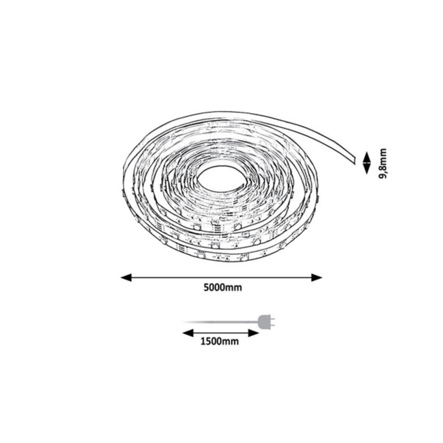 Rabalux - LED RGBW dimmbarer LED-Streifen LED/21W/230V 5 m IP67 + Fernbedienung