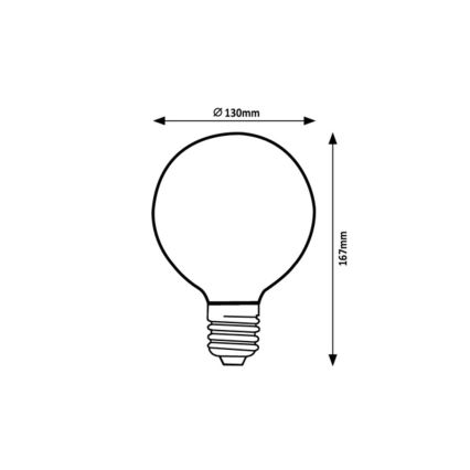 Rabalux - Dekorative LED-Glühlampe G125 E27/3W/230V 1800K