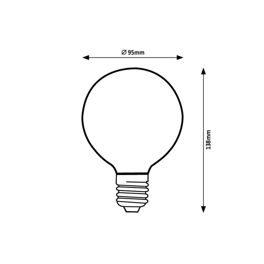 Rabalux - LED-Lampe FILAMENT G95 E27/7W/230V 4000K