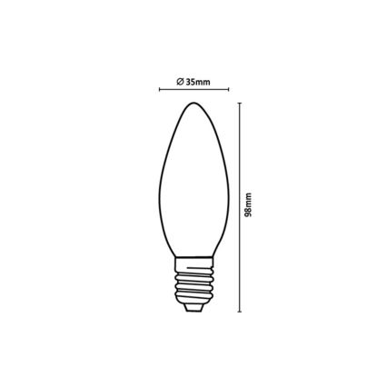 Rabalux - LED Leuchtmittel FILAMENT C35 E14/4W/230V 3000K