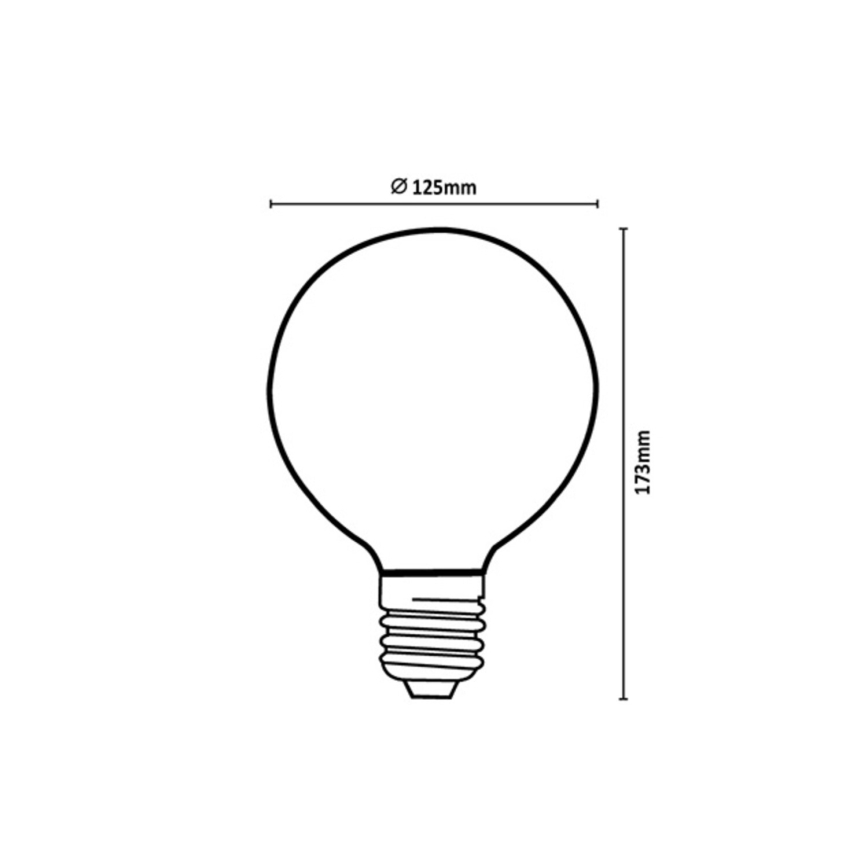 Rabalux - LED-Glühlampe FILAMENT G125 E27/6W/230V 3000K