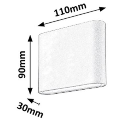 Rabalux - LED Auβen-Wandbeleuchtung 2xLED/3W/230V IP54 3000K