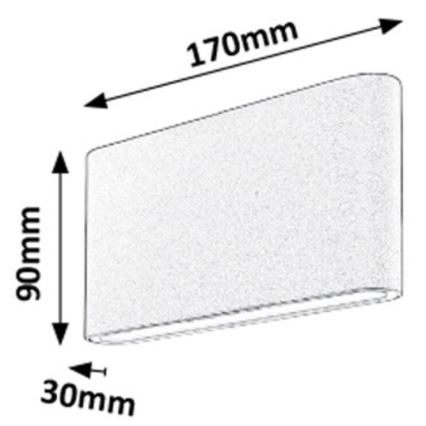 Rabalux - LED Auβen-Wandbeleuchtung 2xLED/6W/230V IP54 3000K