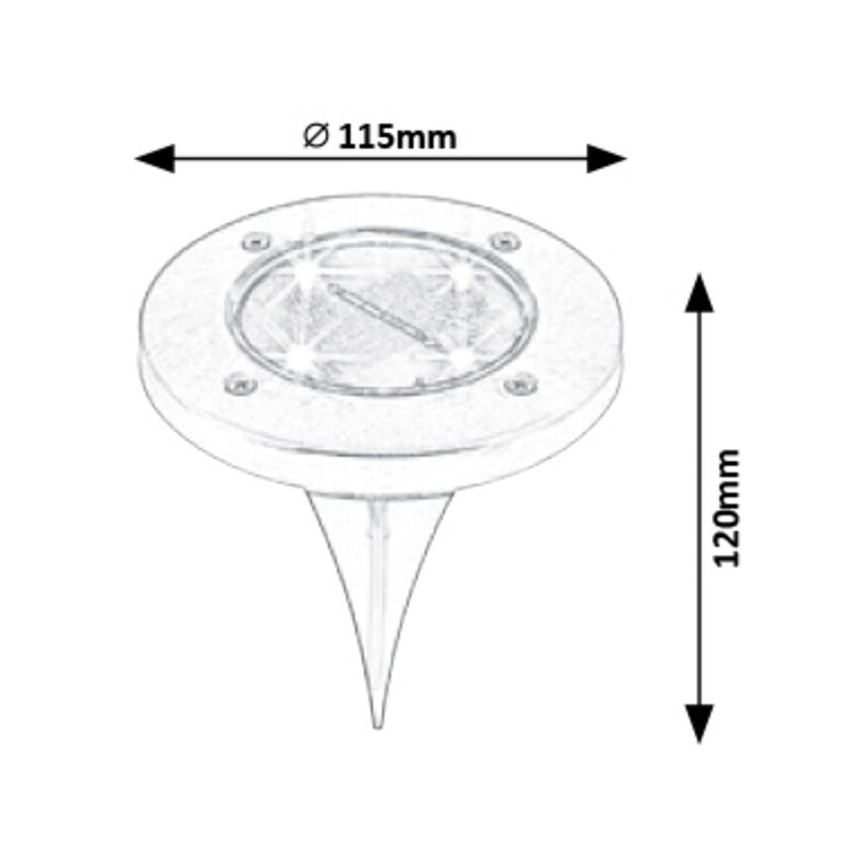 Rabalux - LED Außen-Solarleuchte mit Sensor LED/0,24W/1xAA 400 mAh Schwarz IP44