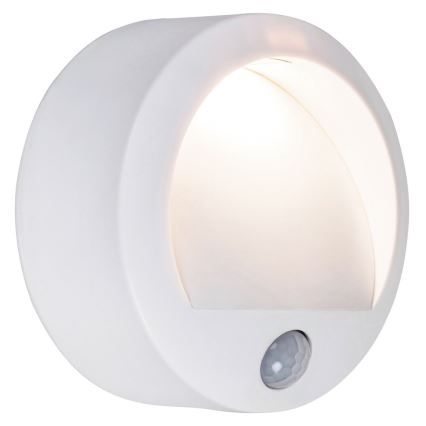 Rabalux - LED Außen-Wandleuchte mit Sensor LED/1,5W/3xAA IP44 weiss