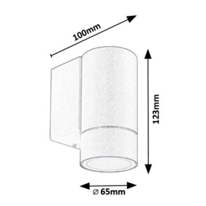 Rabalux - Außen Wandbeleuchtung 1xGU10/10W/230V IP54 grau