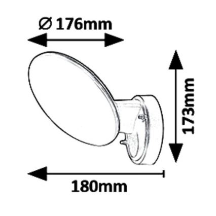 Rabalux 8134 - LED Auβen-Wandbeleuchtung VARNA LED/12W/230V IP54