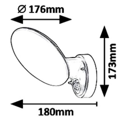 Rabalux 8135 - LED Außen-Wandleuchte mit Sensor VARNA LED/12W/230V IP54